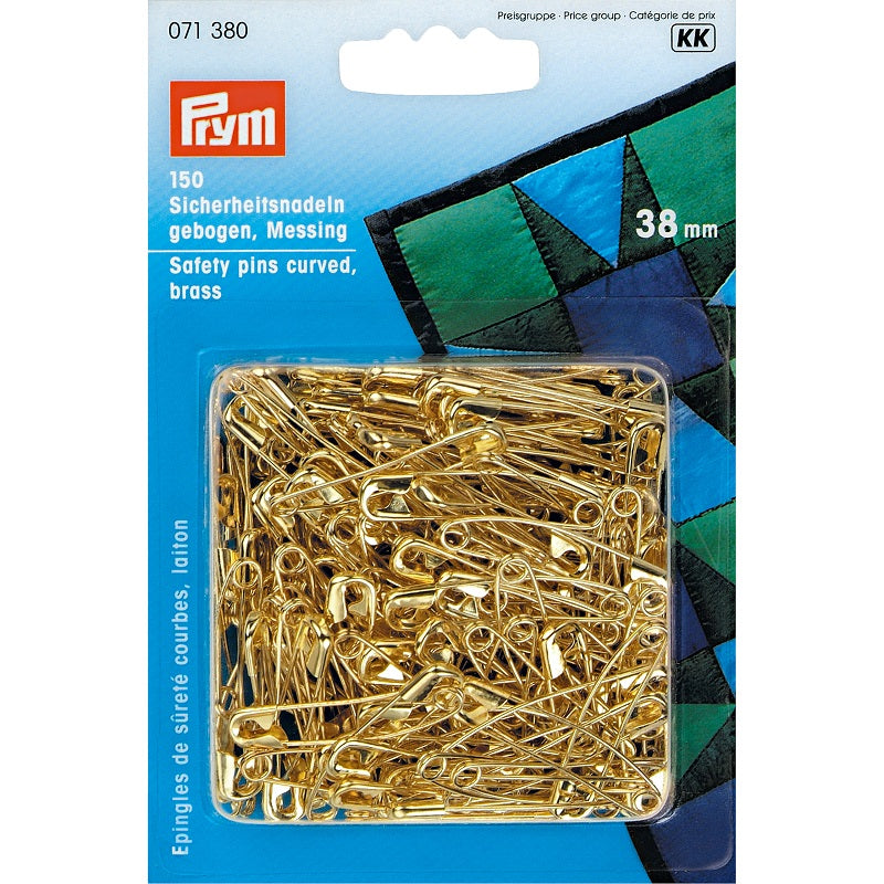 Prym Sicherheitsnadeln (38 mm/ gebogen/ goldfarbig/ 150 St.)