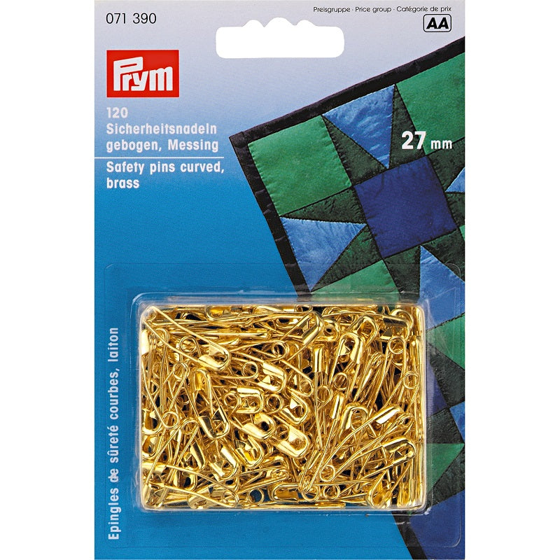 Prym Sicherheitsnadeln (27 mm/ gebogen/ goldfarbig/ 120 St.)