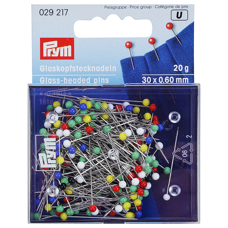 Prym Glaskopf-Stecknadeln (bunt/ 20 g)