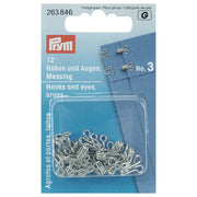 Prym Haken und Augen No. 3 (silberfarbig/ 12 St.)