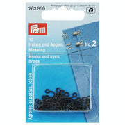 Prym Haken und Augen No. 2 (schwarz/ 12 St.)