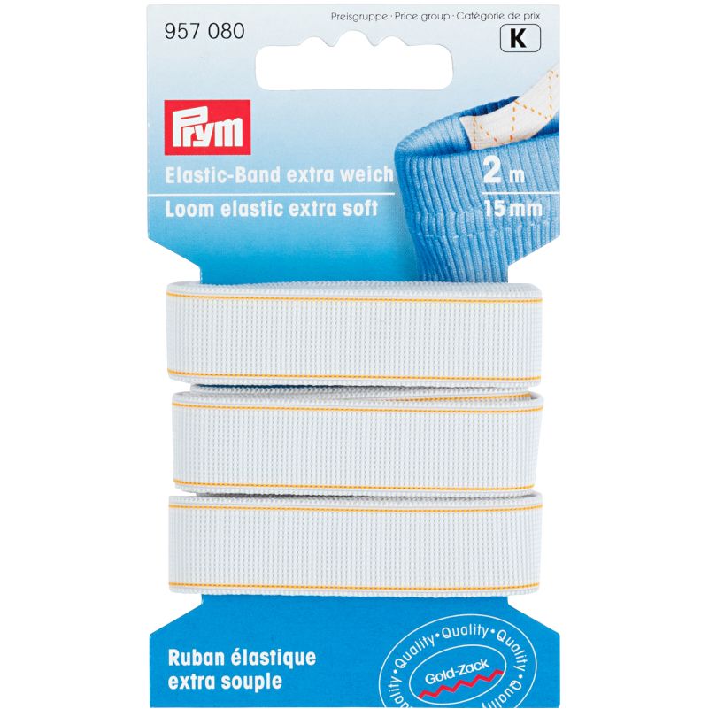 Prym Elastic-Band extra weich (15 mm x 2 m/ weiß)