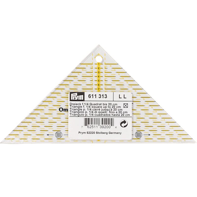 Prym Lineal-Dreieck Omnigrid (1/4 Quadrat bis 20 cm)