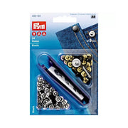 Prym Nieten Universal Jeans (9 mm/ silberfarbig/ 24 St./ inkl.Werkzeug)
