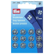 Prym Annäh-Druckknöpfe (11 mm/ silberfarbig/ 12 St.)