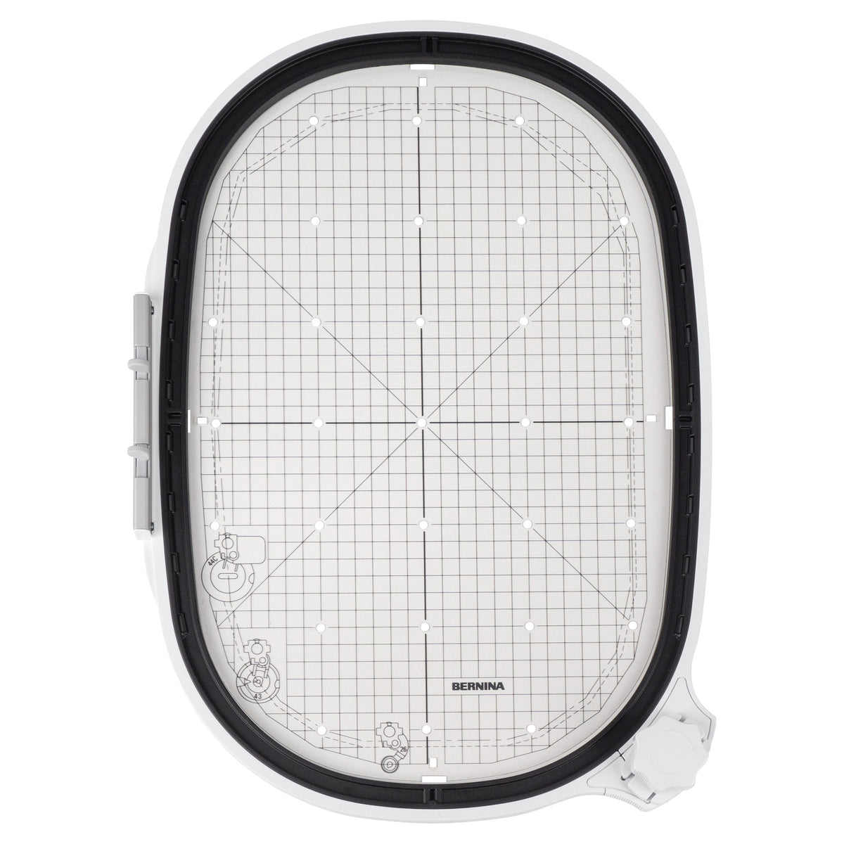 Bernina Stickrahmen Jumbo Hoop (400 mm x 260 mm) mit dem genialen Zentralverschluss
