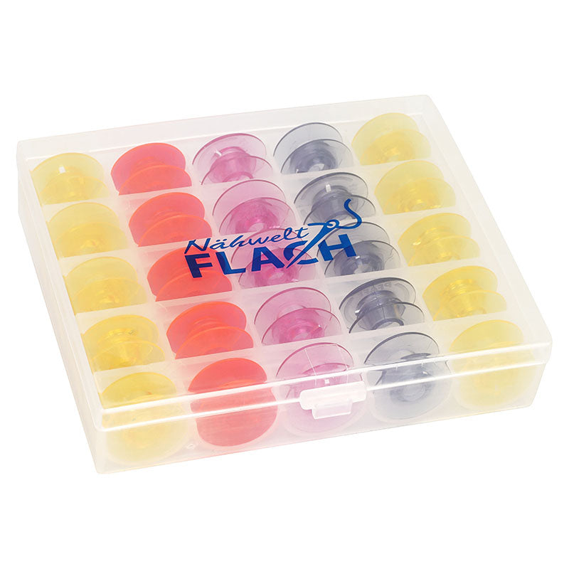 Pfaff Spulen in praktischer Box (25 Stück)