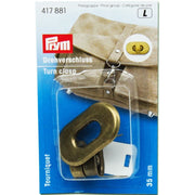 Prym Drehverschluss für Taschen (35 x 20 mm/ altmessing/ 1 St.)