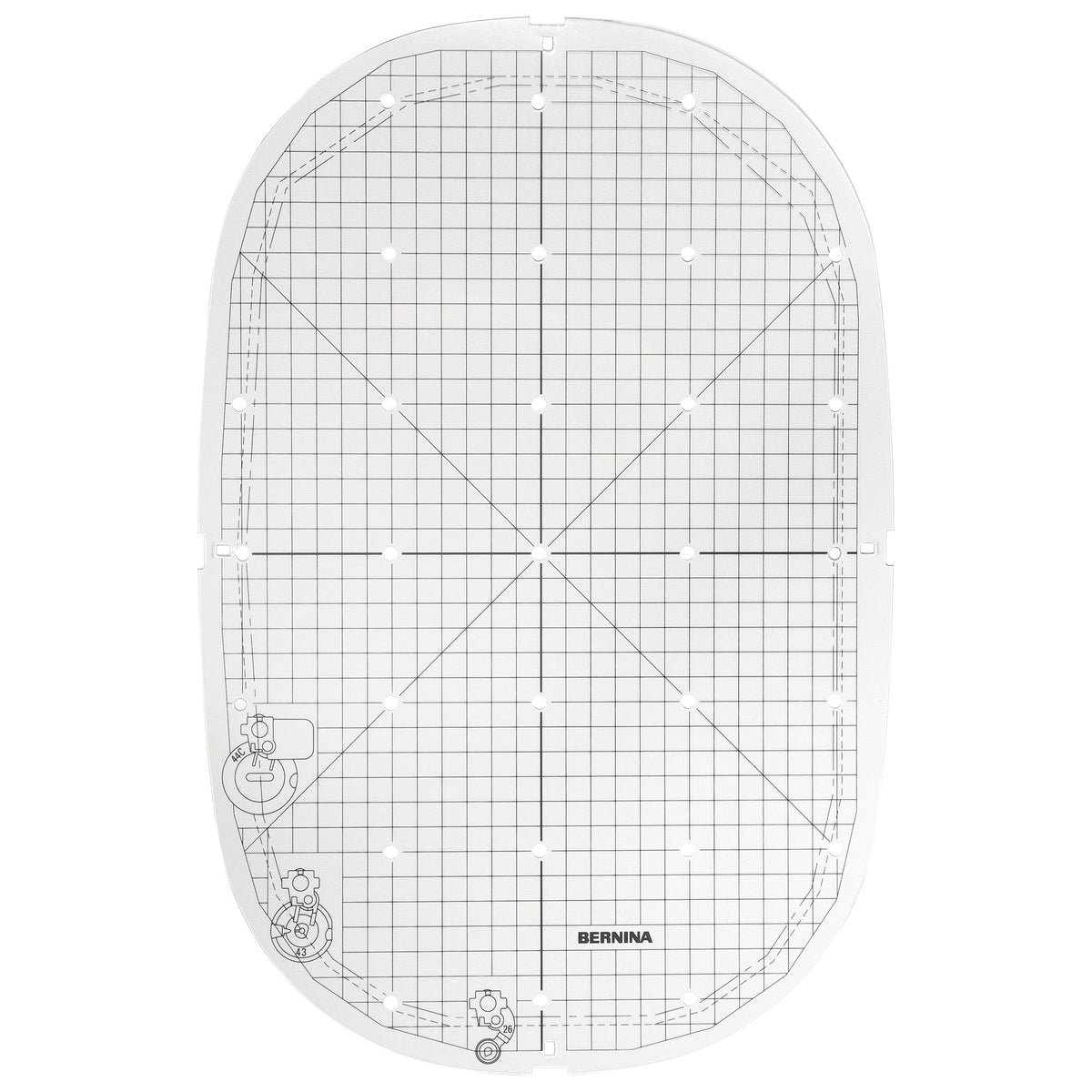 Bernina Schablone für Stickrahmen Jumbo Hoop (400 mm x 210 mm)