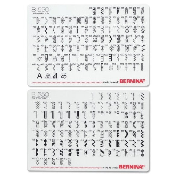 Bernina Stichkarte und Halterung für Bernina 550