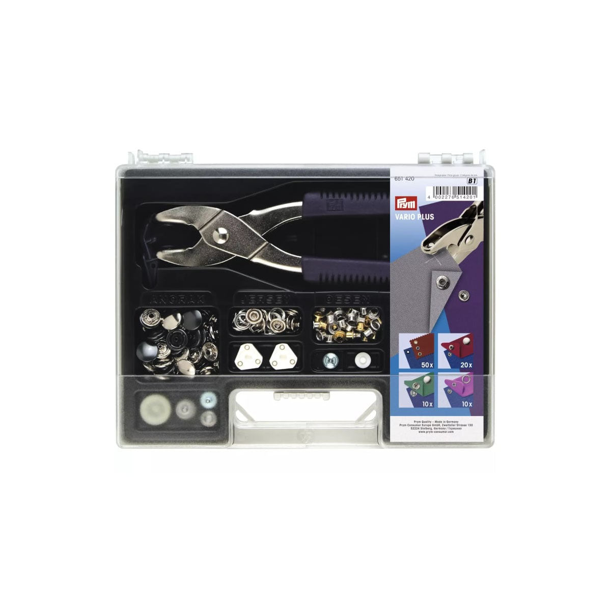 Prym Sortimentskasten Vario Plus (gefüllt/ 24 x 19 x 37 cm)