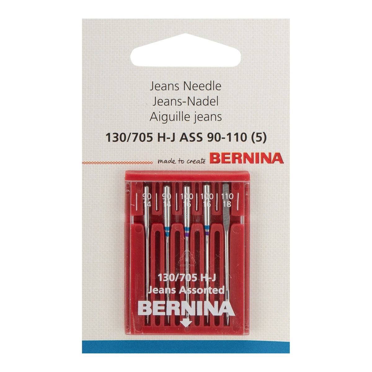 Bernina Jeansnadel 90-110/System 130/705 H-J/5 Nadeln