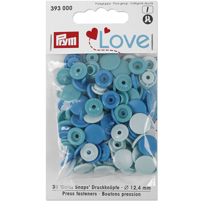 Prym Love Druckknöpfe Color Snaps (12,4 mm/ blau/ 30 St.)
