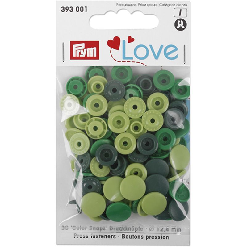 Prym Love Druckknöpfe Color Snaps (12,4 mm/ grün/ 30 St.)