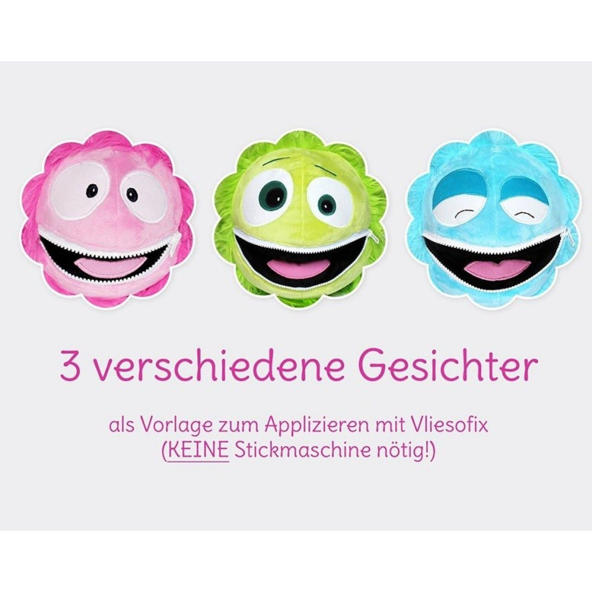 Kullaloo Kuschelköpfe Coole Kuller 3 versch. Größen und Gesichter (Nähanleitung)