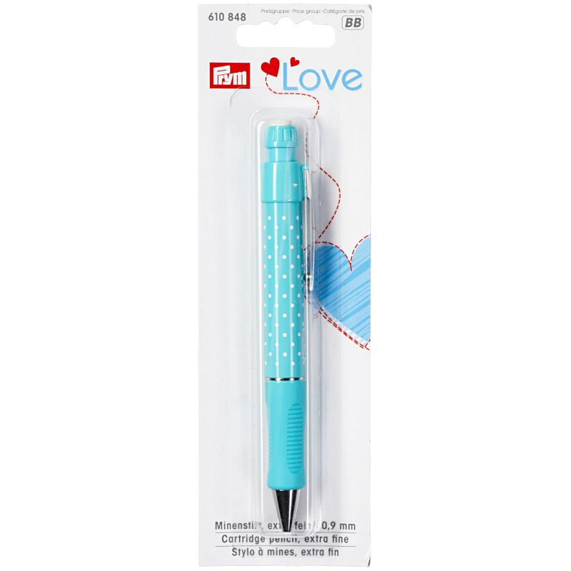 Prym Love Kreide Minenstift extra fein (Mine 0,9 mm/ türkis)