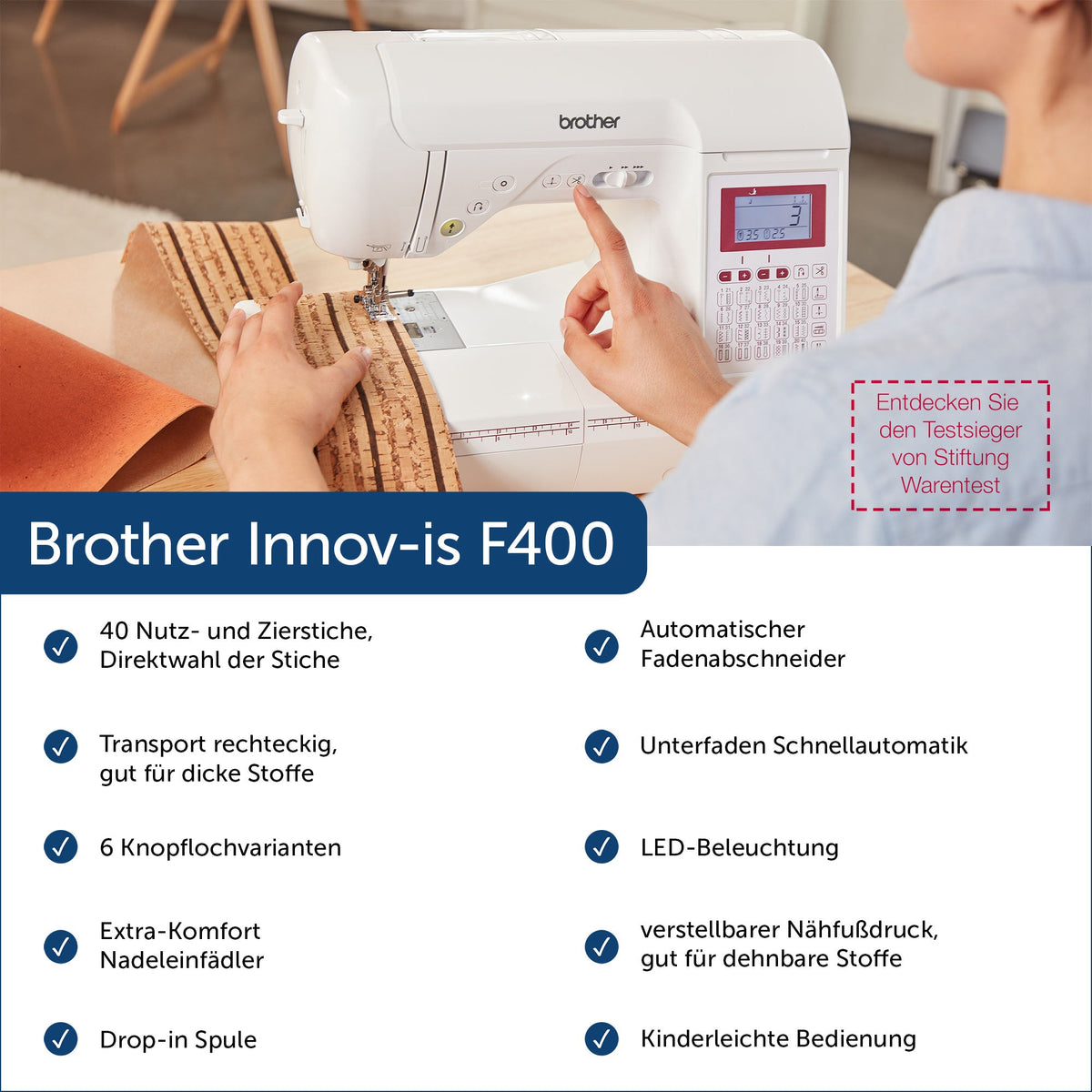 Brother Innov-is F400 Computer-Nähmaschine - Testsieger