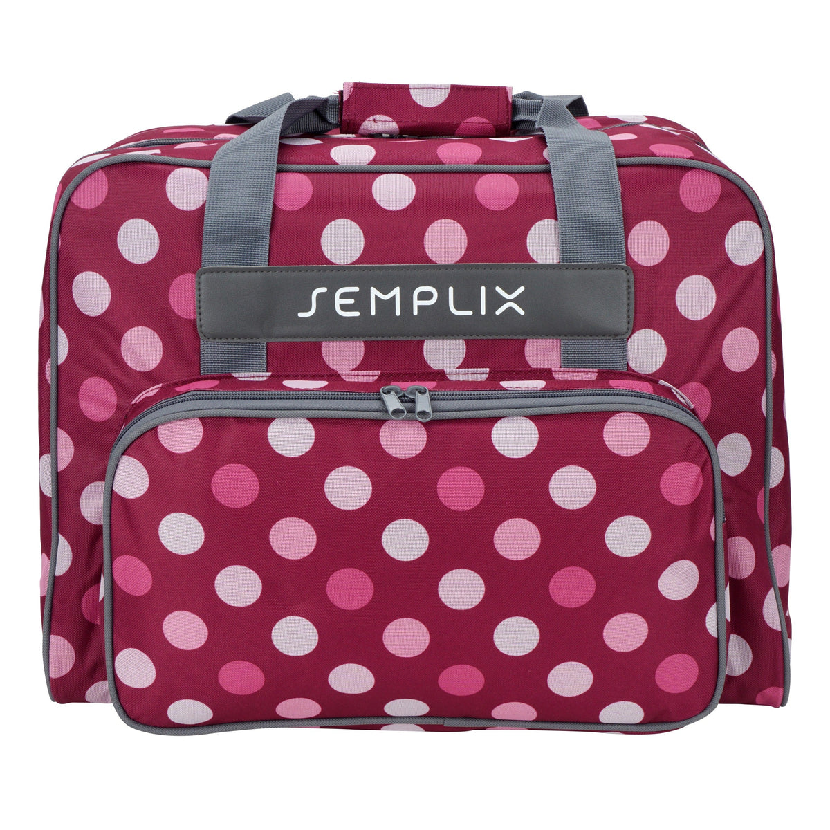 Semplix Nähmaschinentasche Polka Dots (beere/rosa)