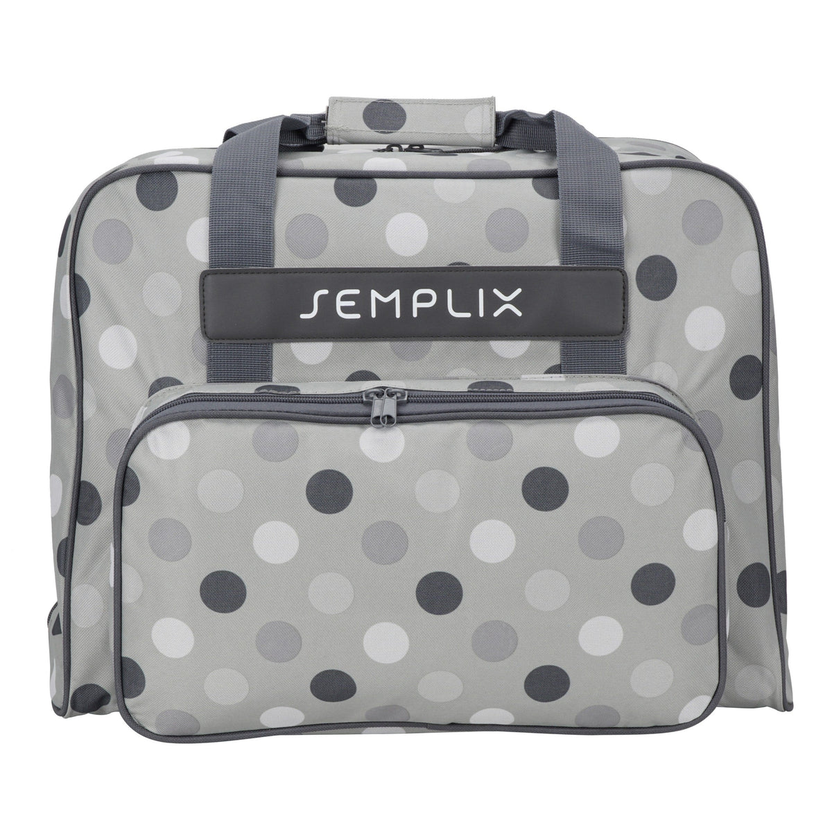Semplix Nähmaschinentasche Polka Dots (stein/grau)