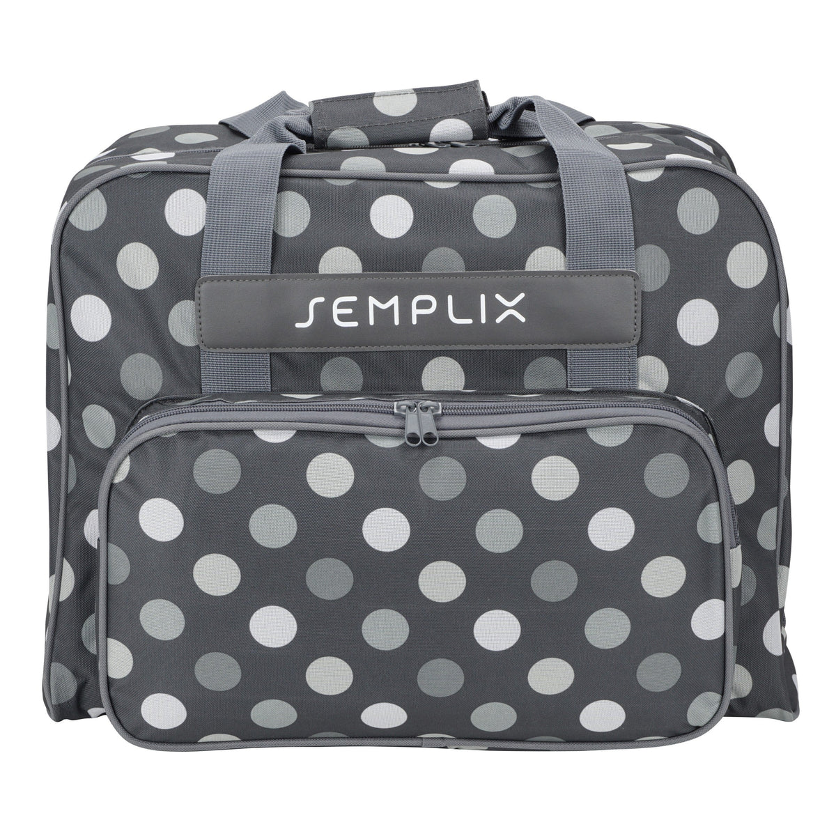 Semplix Nähmaschinentasche Polka Dots (anthrazit/grau)