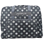 Semplix Nähmaschinentasche XL Polka Dots (anthrazit/grau)