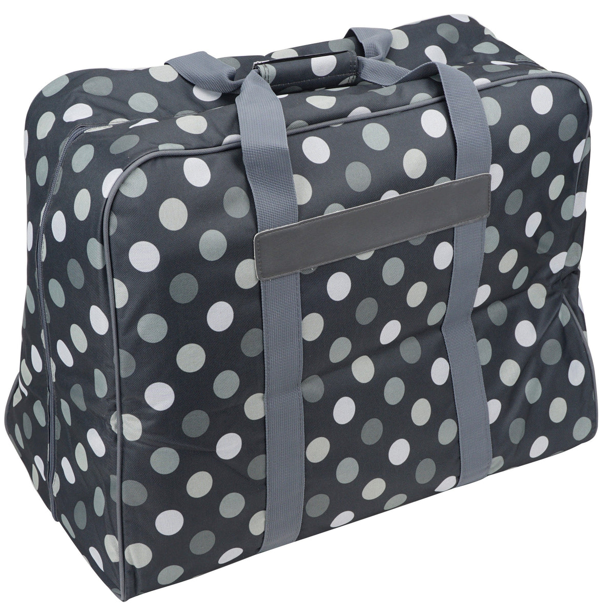 Semplix Nähmaschinentasche XL Polka Dots (anthrazit/grau)