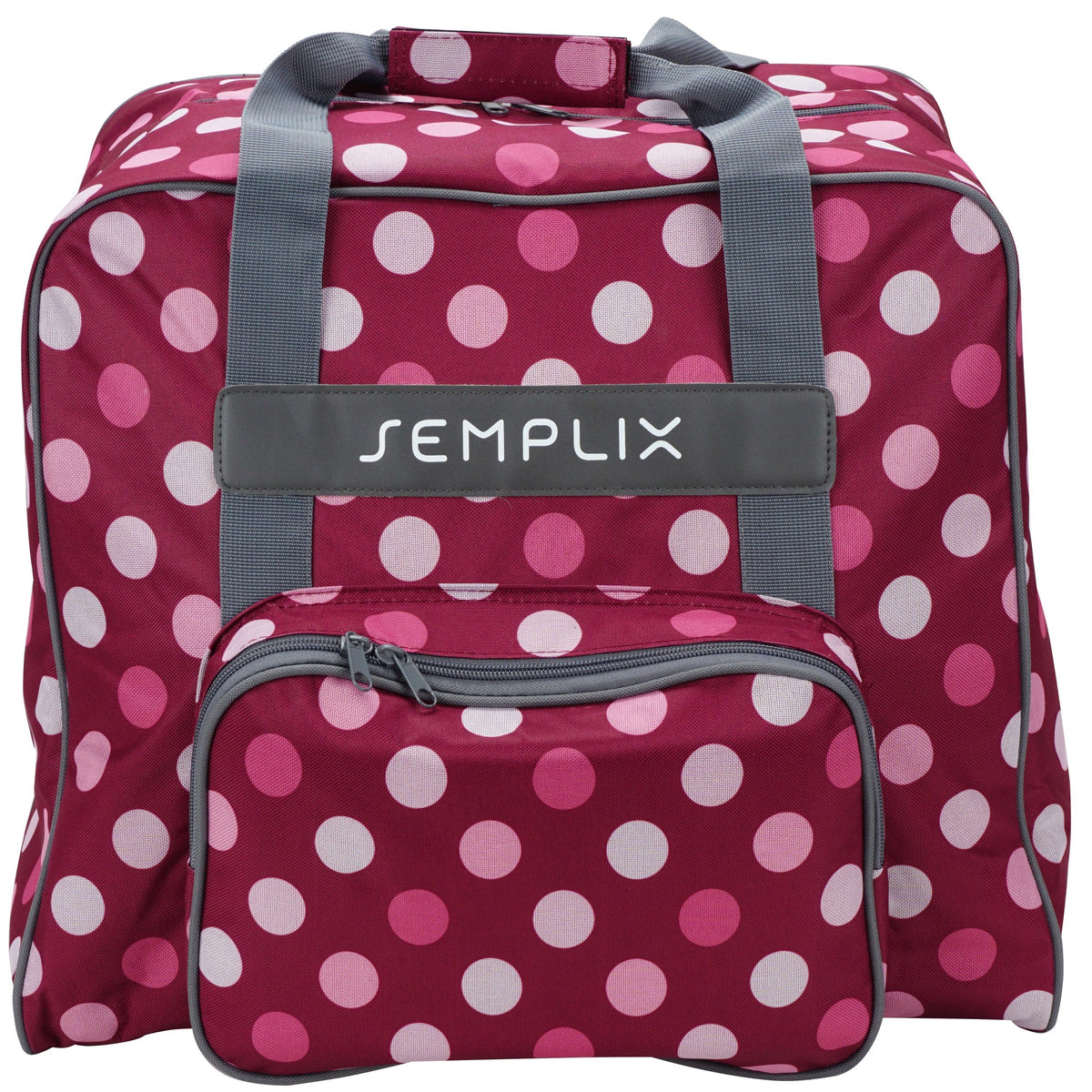 Semplix Overlocktasche-Coverlocktasche Polka Dots (beere/rosa)