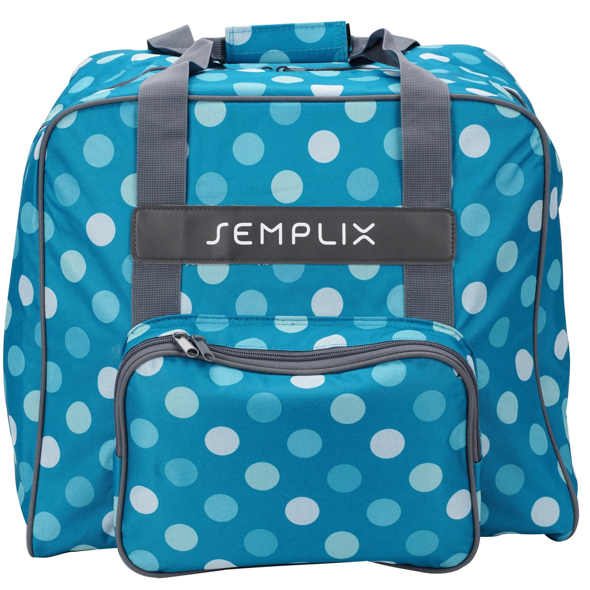 Semplix Overlocktasche-Coverlocktasche Polka Dots (petrol/türkis)