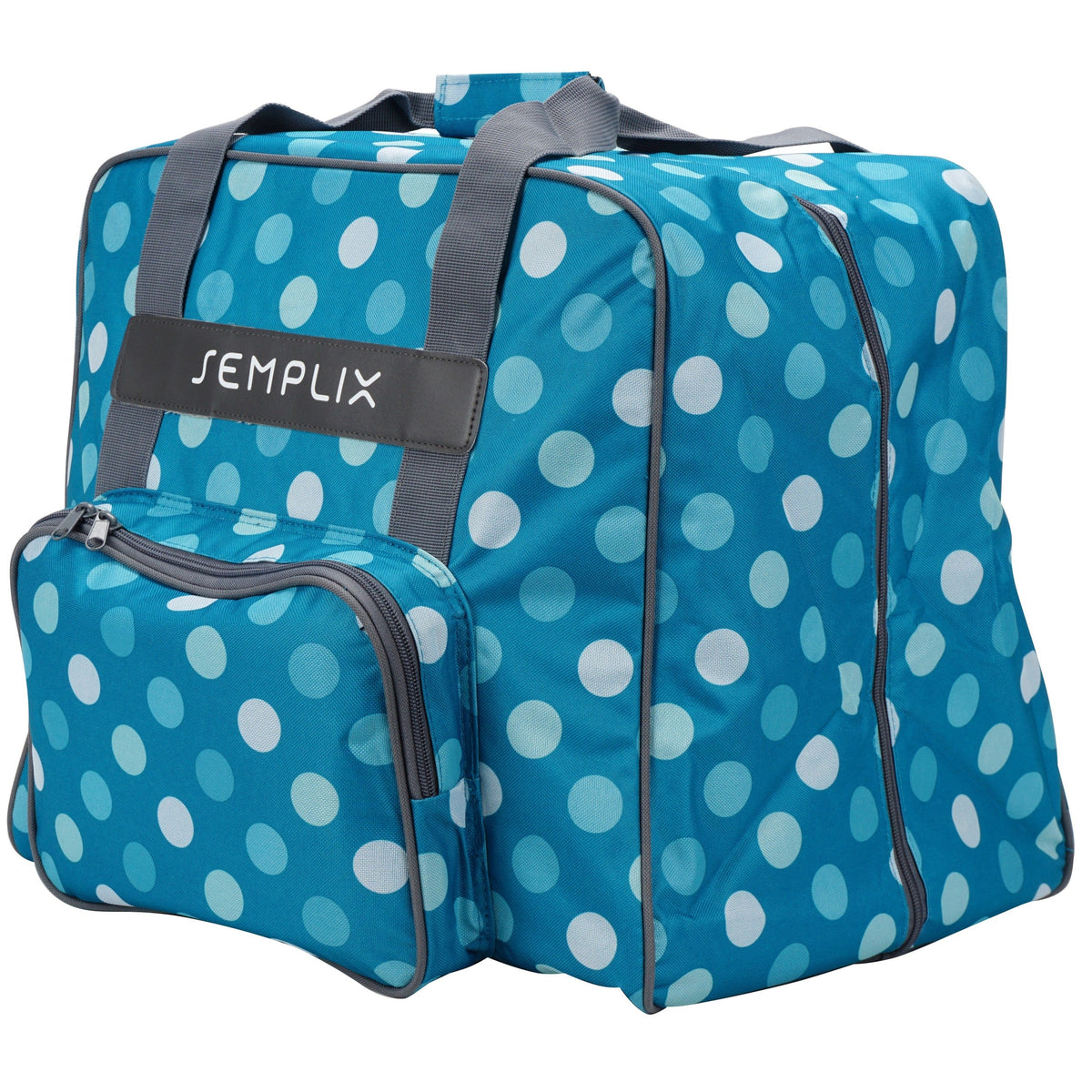 Semplix Overlocktasche-Coverlocktasche Polka Dots (petrol/türkis)