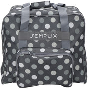 Semplix Overlocktasche-Coverlocktasche Polka Dots (anthrazit/grau)