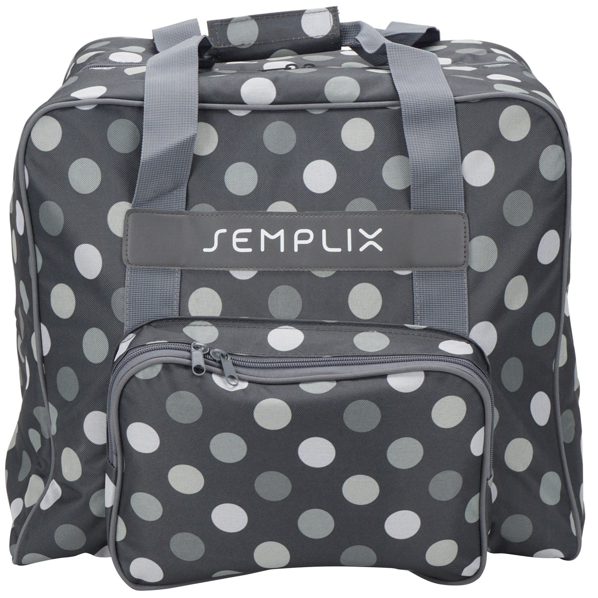 Semplix Overlocktasche-Coverlocktasche Polka Dots (anthrazit/grau)