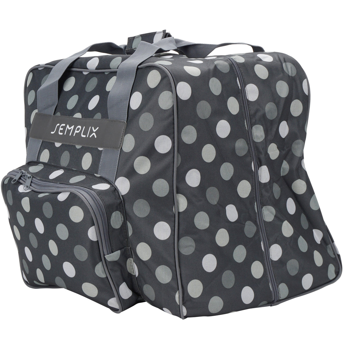 Semplix Overlocktasche-Coverlocktasche Polka Dots (anthrazit/grau)