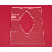 Quilt-Lineal Blatt groß (Acrylglas 5 mm/Blatt 4 x 2,15 inch/ca. 10,1 x 5,5 cm)