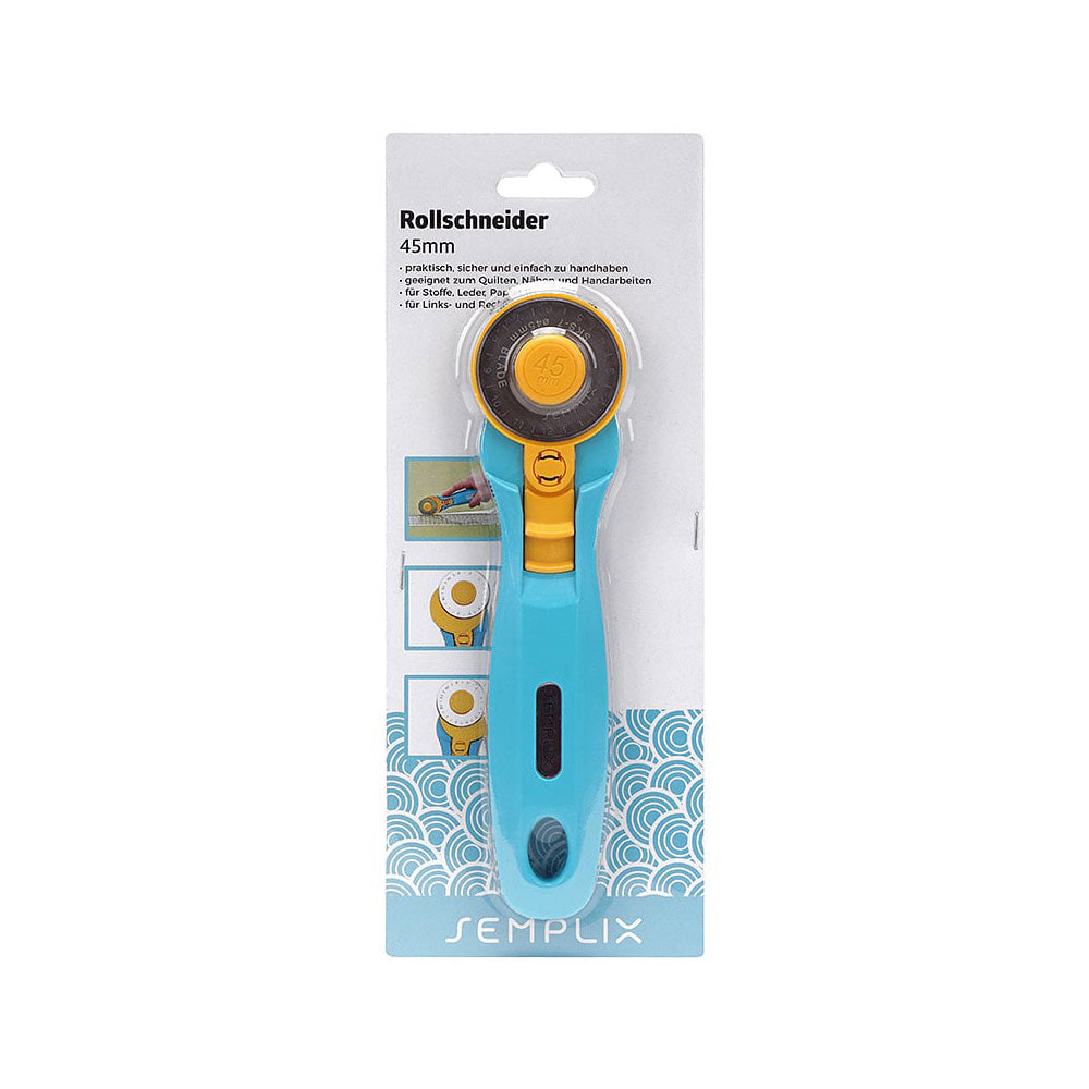 Semplix Rollschneider Maxi (für Links + Rechtshänder/ 45 mm/ blau)