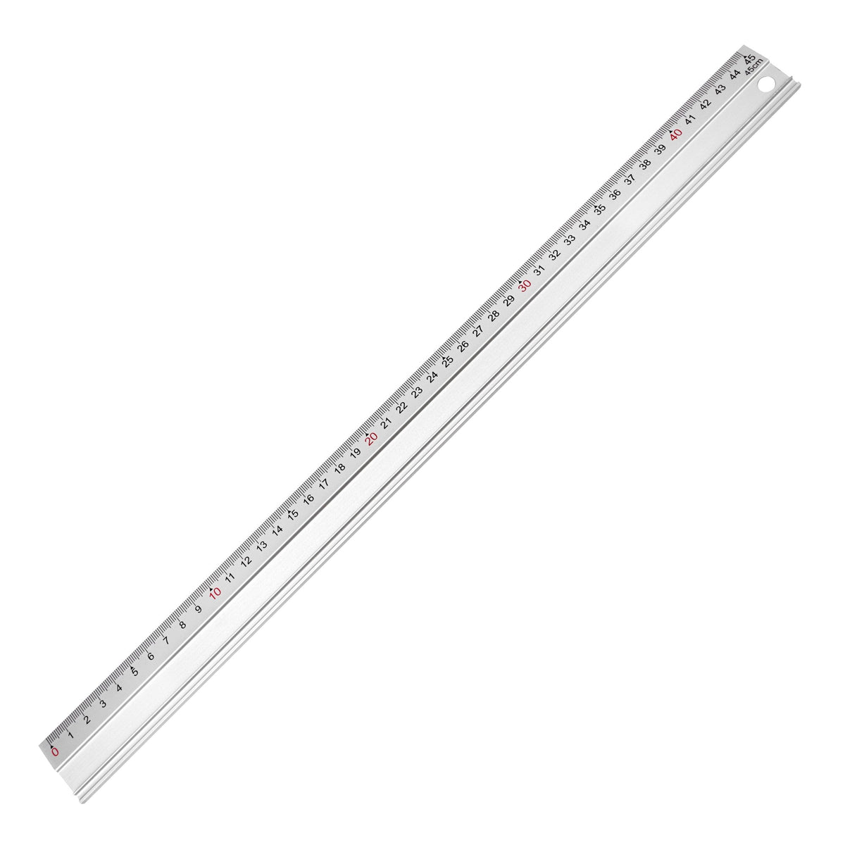 Semplix Aluminium Lineal (Skalierung 45 cm/ Länge 46 cm)