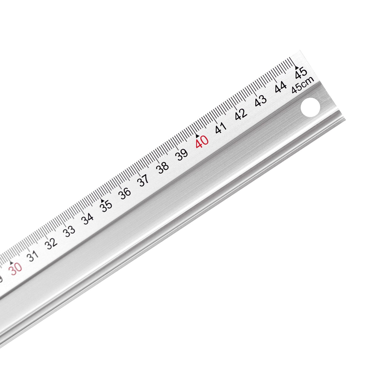 Semplix Aluminium Lineal (Skalierung 45 cm/ Länge 46 cm)