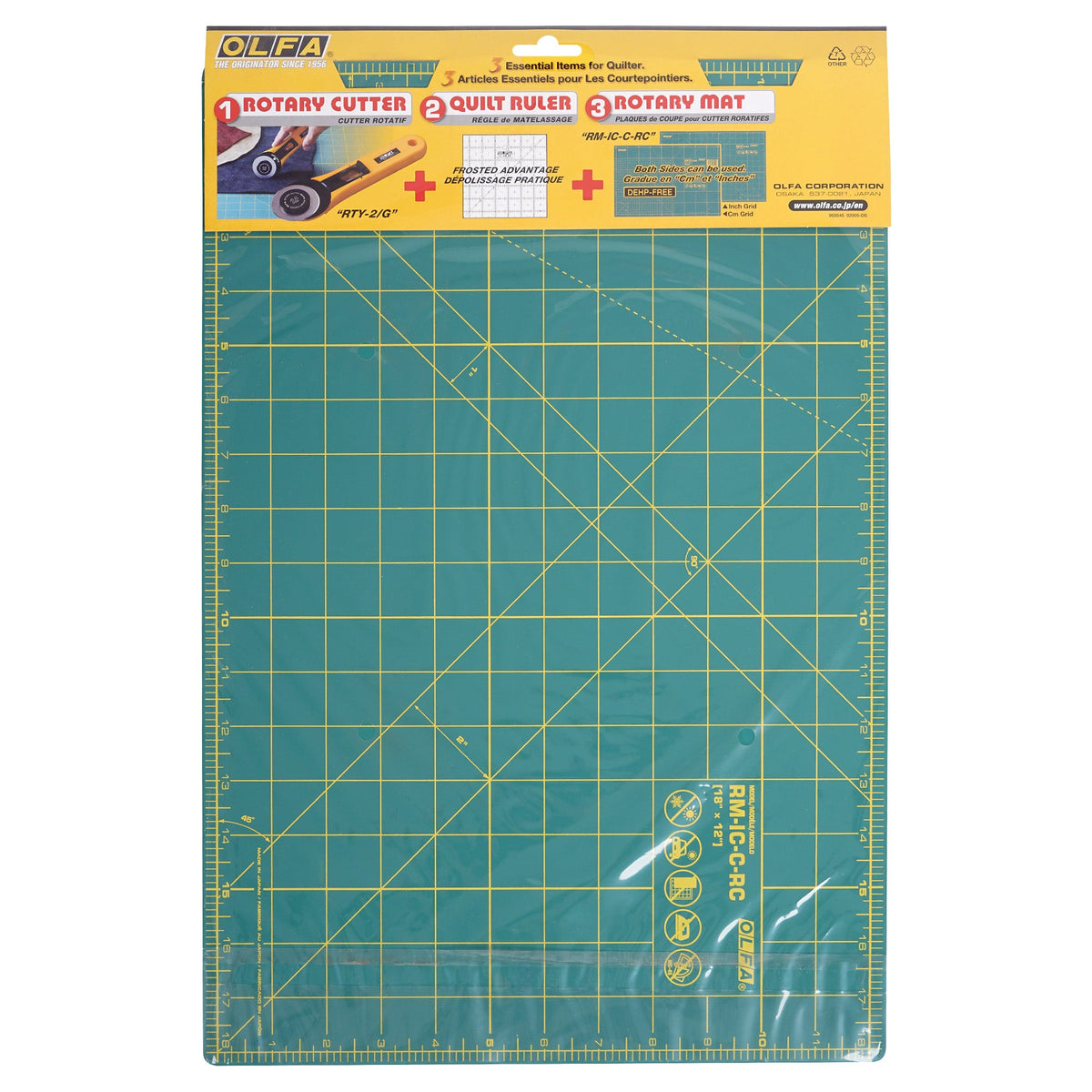 OLFA Premium Quilting Kit (Matte 45 x 30 cm/ grün)