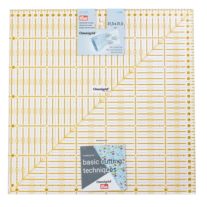 Prym Omnigrid Universal-Lineal (31,5 x 31,5 cm/ cm Skalierung)