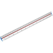 Semplix Aluminium Dreikantlineal (32 x 2,6 x 2,6 cm/ 6 verschiedene Skalen)