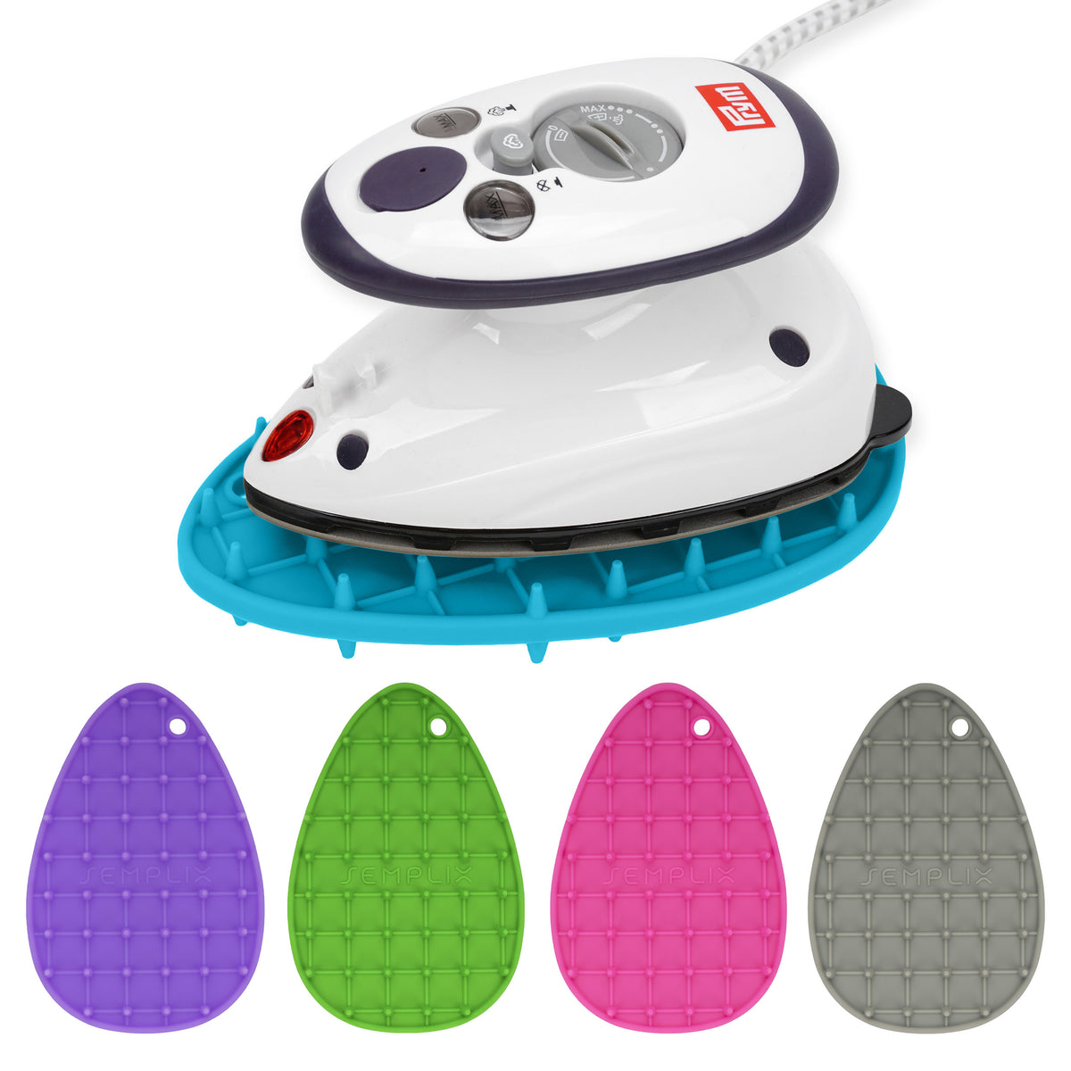 Semplix Mini Bügeleisenablage Silikon (10,5 x 15,5 cm / türkis)