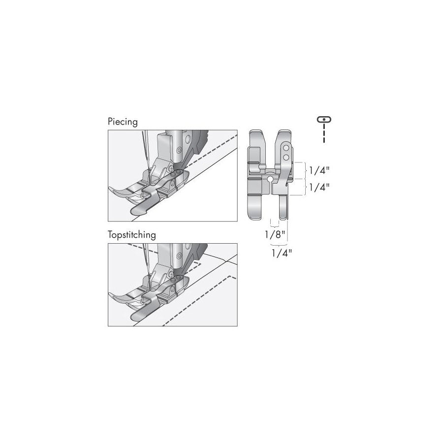 Pfaff 1/4 Patchworkfuß mit Führung (für IDT-System)