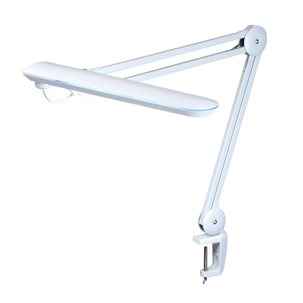 Semplix LED Arbeitslampe Tischlampe weiß (60 PCS LED/ dimmbar/ Tischklemme)