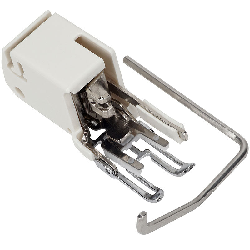 Janome Obertransportfuß mit Kantenlineal (offen/ Hochschaft/ 7 mm)