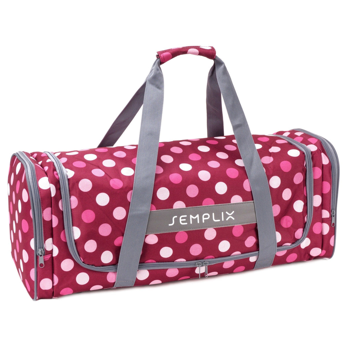 Semplix Plottertasche Polka Dots (beere/ rosa/ 62 x 22 x 25 cm)