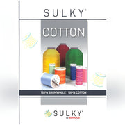 Sulky COTTON Farbkarte - mit echtem Garn gewickelt