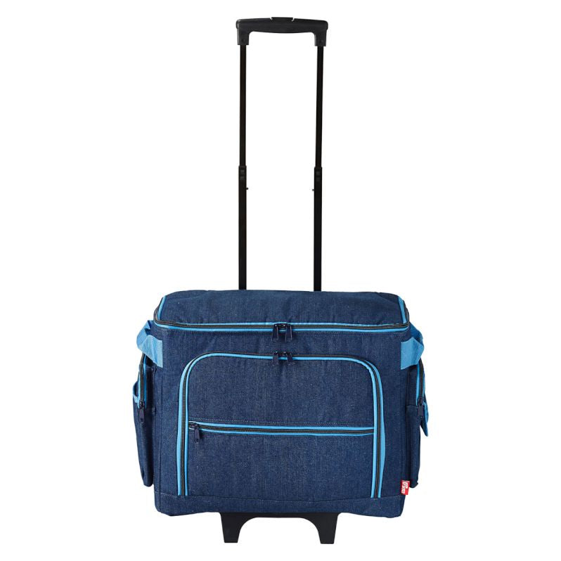 Prym Nähmaschinen-Trolley (44 x 22 x 36 cm/ Jeans/ türkis)