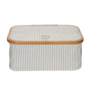 Prym Box Canvas & Bamboo (38 x 26 x 16 cm/ faltbar/ grau-creme gestreift)