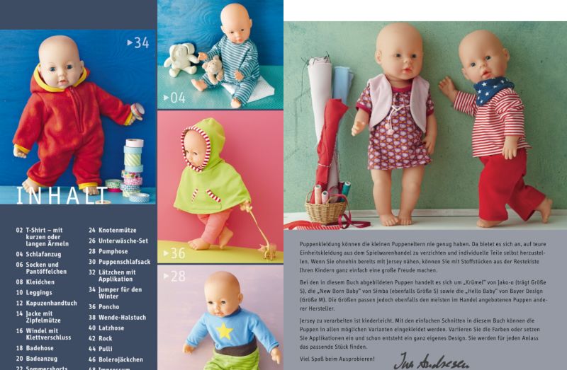 Topp Puppenkleidung nähen aus Jersey