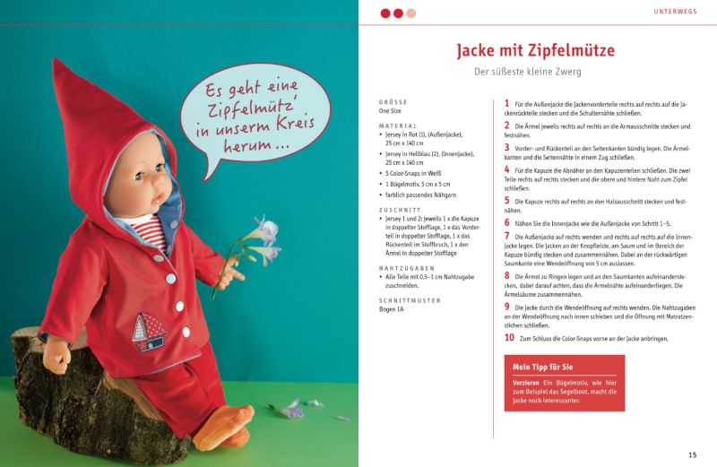 Topp Puppenkleidung nähen aus Jersey