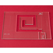 Quilt-Lineal ''Bordüre'' (Acrylglas 5 mm/ Muster 10x7,6 cm/ Lineal 14x20 cm)